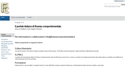 Desktop Screenshot of finanzacomportamentale.it